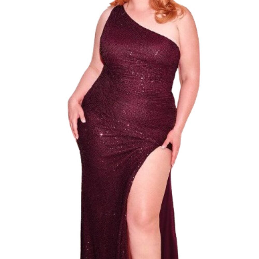 SALE NWT Ladivine CH077C Prom Dress Wine Size 2X